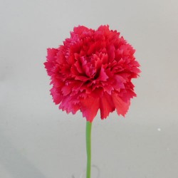 Mini Artificial Carnations on Short Stem Raspberry 31cm - C110 C4