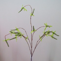 Artificial Catkin and Leaf Branch 104cm - C042 D2