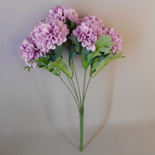 Artificial Ball Chrysanthemum Bunch Heather - C044 FF4