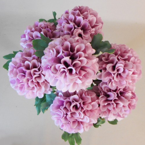 Artificial Ball Chrysanthemum Bunch Heather - C044 FF4