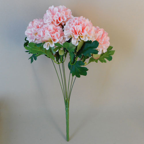 Artificial Ball Chrysanthemum Bunch Pale Pink 42cm - C043 B2