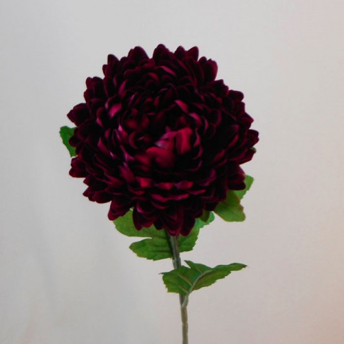 Artificial Chrysanthemums Dark Red 57cm - C175 D4