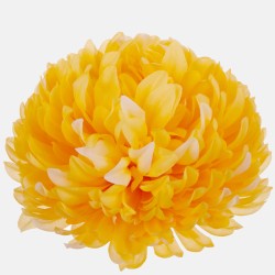 Artificial Chrysanthmeum Yellow Heads Only 17cm - C260 EE4