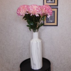 Artificial Pompom Chrysanthemum Dusky Pink 80cm - C191 A3