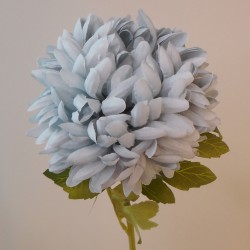 Artificial Pompom Chrysanthemum Duck Egg Blue 65cm - C012 D4