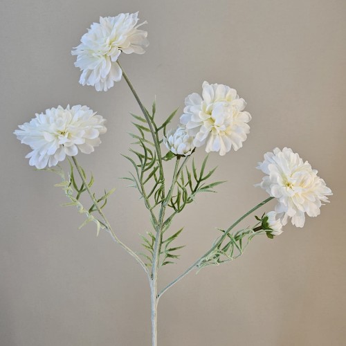 Artificial Spray Chrysanthemums Cream 60cm  - C123 A2