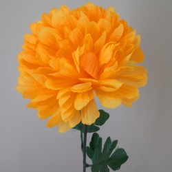 Pompom Chrysanthemum Carnival Golden Yellow 80cm - C138A D4