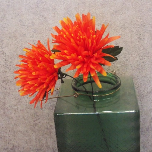 Artificial Spider Chrysanthemums Carnival Orange 64cm - S071 P4