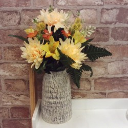 Artificial Chrysanthmums and Alstroemeria Posy Yellow 36cm - R724