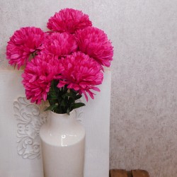 Pompom Chrysanthemum Carnival Hot Pink 80cm - C136 D4