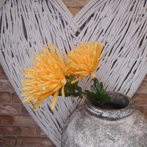 Artificial Spider Chrysanthemums Yellow 64cm - S134 S3