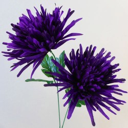 Artificial Spider Chrysanthemums Carnival Purple 64cm - S073 KK3