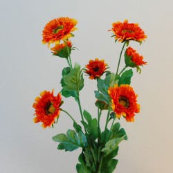 Artificial Spray Chrysanthemums Orange 69cm - G006 F4
