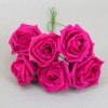 Colourfast Cottage Foam Roses Bundle Hot Pink 6 Pack 24cm - R386 U2