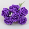 Colourfast Cottage Foam Roses Bundle Purple 6 Pack 24cm - R387 U3