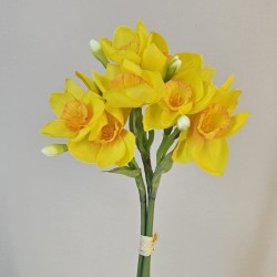 Artificial Narcissus Daffodils Tete a Tete Bundle 42cm - D088 D2