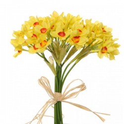 Tete a Tete Silk Daffodil Posy 34cm - D043 C2