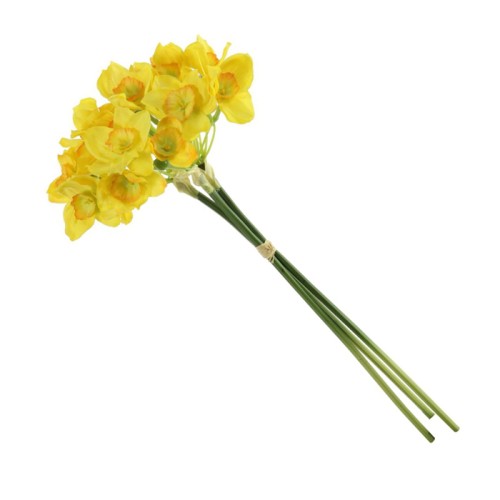 Artificial Narcissus Daffodils Tete a Tete Bundle 55cm - D081 