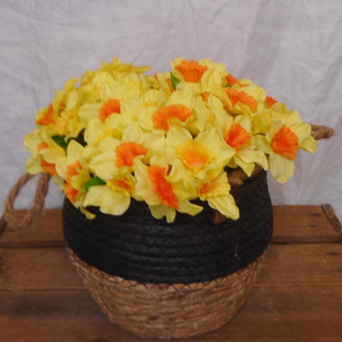 Mini Two Tone Daffodil Bunch 19cm - D021 D3