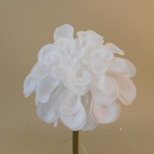 Mini Artificial Dahlias on Short Stem White 24cm - D013 O4 Mini Artificial Dahlias on Short Stem White 24cm - D013 O4