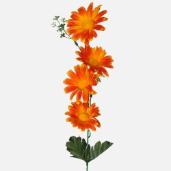 Budget Artificial Daisy Stem Orange 51cm - D071 I2