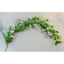 Artificial Dogwood Flowers Garland White and Purple Flowers 120cm - M087 EE4