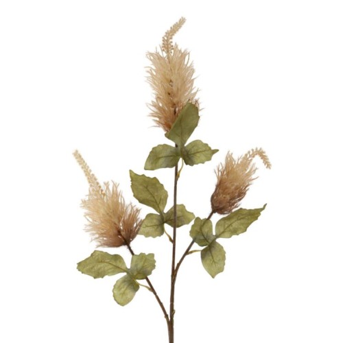 Faux Bottle Brush Flowers Mocha 93cm - B011 LL3