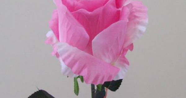 large pink artificial flowers