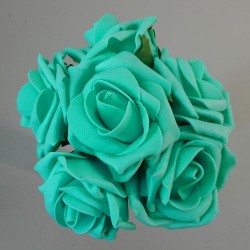 Colourfast Cottage Foam Roses Bundle Jade 6 Pack 24cm - R205 S2