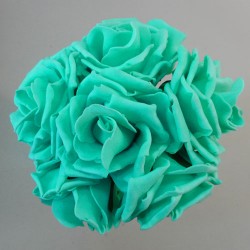 Colourfast Foam Roses Large Jade Green 6 Pack 22cm - R220 U1