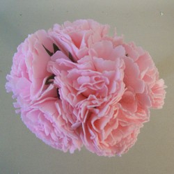 Foam Carnations Posy Baby Pink 6 Pack 22cm - C214 T4