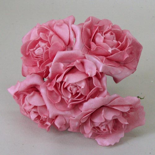 Large Foam Roses Bundle of 5 Rose Pink 25cm - R444 U2