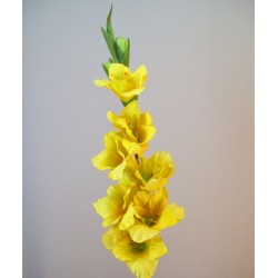 Artificial Gladiola Sunshine Yellow 96cm - G144 E2