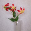 Artificial Gloriosa Flame Lily Orange and Yellow 80cm - G004 E1