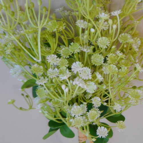 Artificial Gypsophila Bunch Green White 35cm - G036 GG2