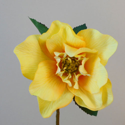 Artificial Hellebore Stem Yellow 49cm - H186 E3