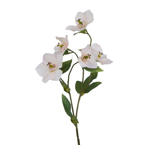 Artificial Helleborus Christmas Roses Blush Pink 45cm - H201 FF3