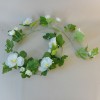 Artificial Hollyhocks Garlands White 150cm - H071 BX4