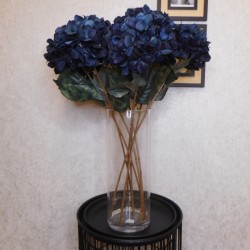 Luxury Artificial Hydrangeas Midnight Blue 68cm - X21067 E4