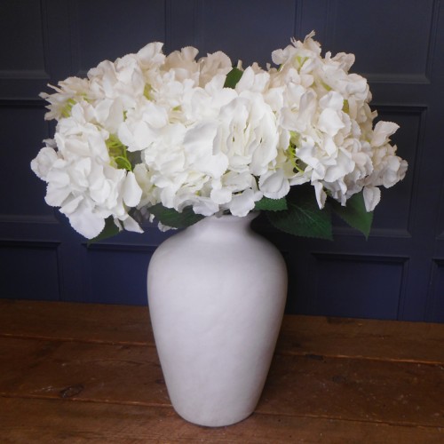 Artificial Hydrangeas Bush White 50cm - H030 DD2