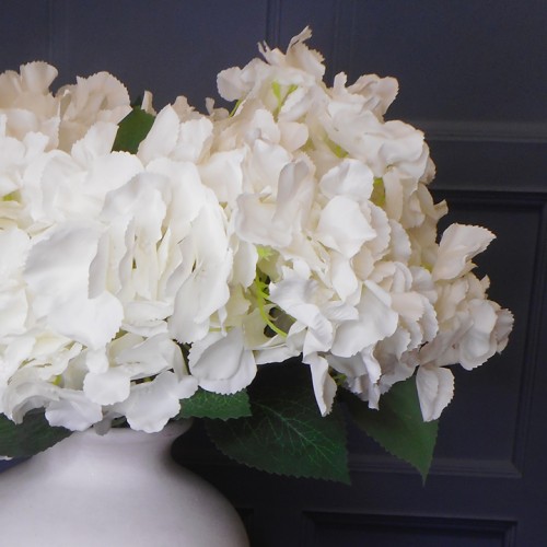 Artificial Hydrangeas Bush White 50cm - H030 DD2