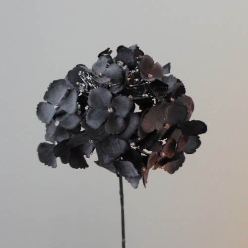 Artificial Hydrangeas Charcoal Grey 61cm - H058 H3