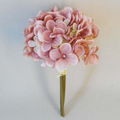 Artificial Hydrangeas Bundle Blush Peach 28cm - H142 B1