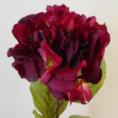 Artificial Hydrangeas Red 68cm - H113 F4