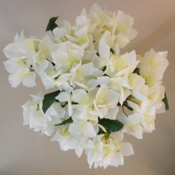 Fleur Artificial Hydrangeas Bush Cream 34cm - H067 GG1