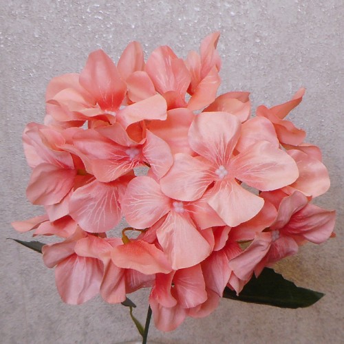 Fleur Artificial Hydrangeas Coral Peach 68cm - H043 FF4