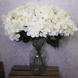 Fleur Artificial Hydrangeas Cream 68cm - H037 FF4