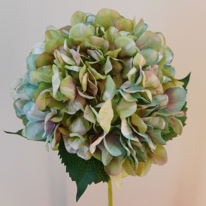 Large Artificial Hydrangeas Green And Duck Egg Artificial Flowers