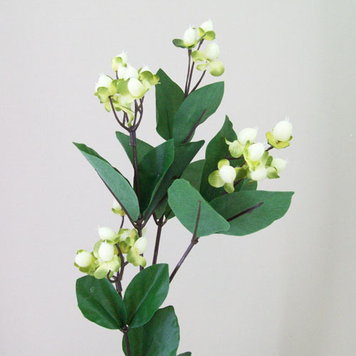 Artificial Hypericum Berries Cream 72cm - H086 G2 Artificial Hypericum Berries Cream 72cm - H086 G2