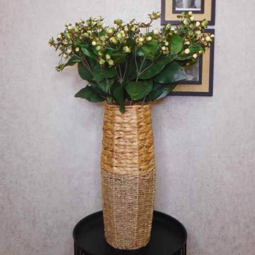 Artificial Hypericum Berries Green Cream 72cm - H199 H3